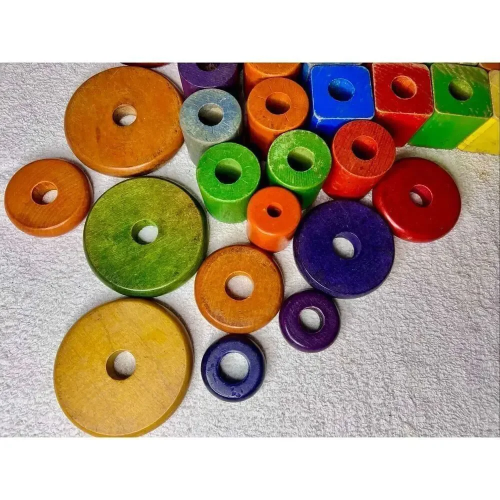 Collectible Set of Vintage Playskool COL-O-ROL BLOCKS